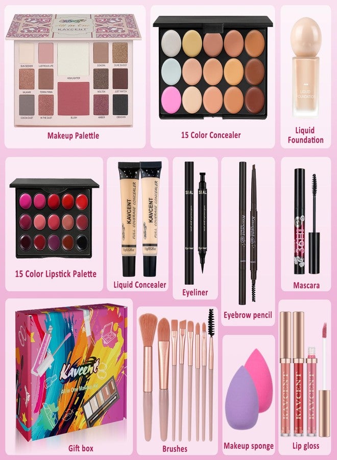 KAVCENT Makeup Kit for Women Teens full Kit Makeup set for Teens Teenagers 14-16 Eyeshadow Foundation Makeup Gift set for Women Makeup Kits for Teen Girls - Image 2